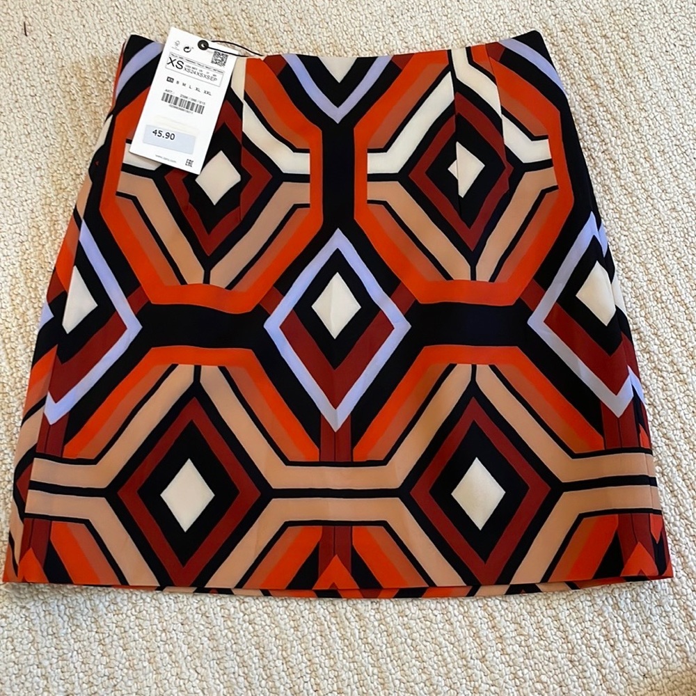 Zara geometric skirt
